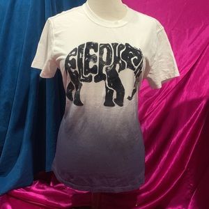 White and Black Graphic Tee